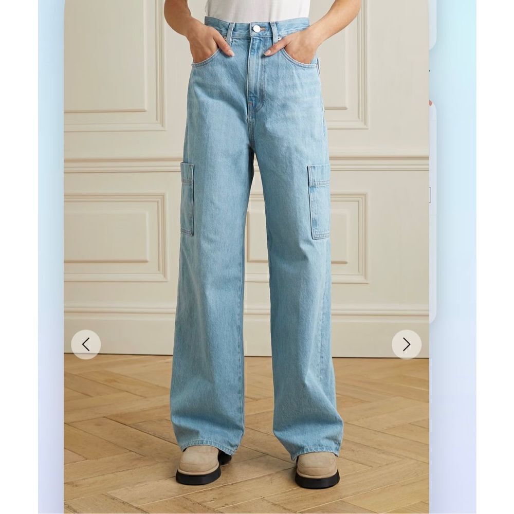 NWT FRAME wide leg high rise jeans